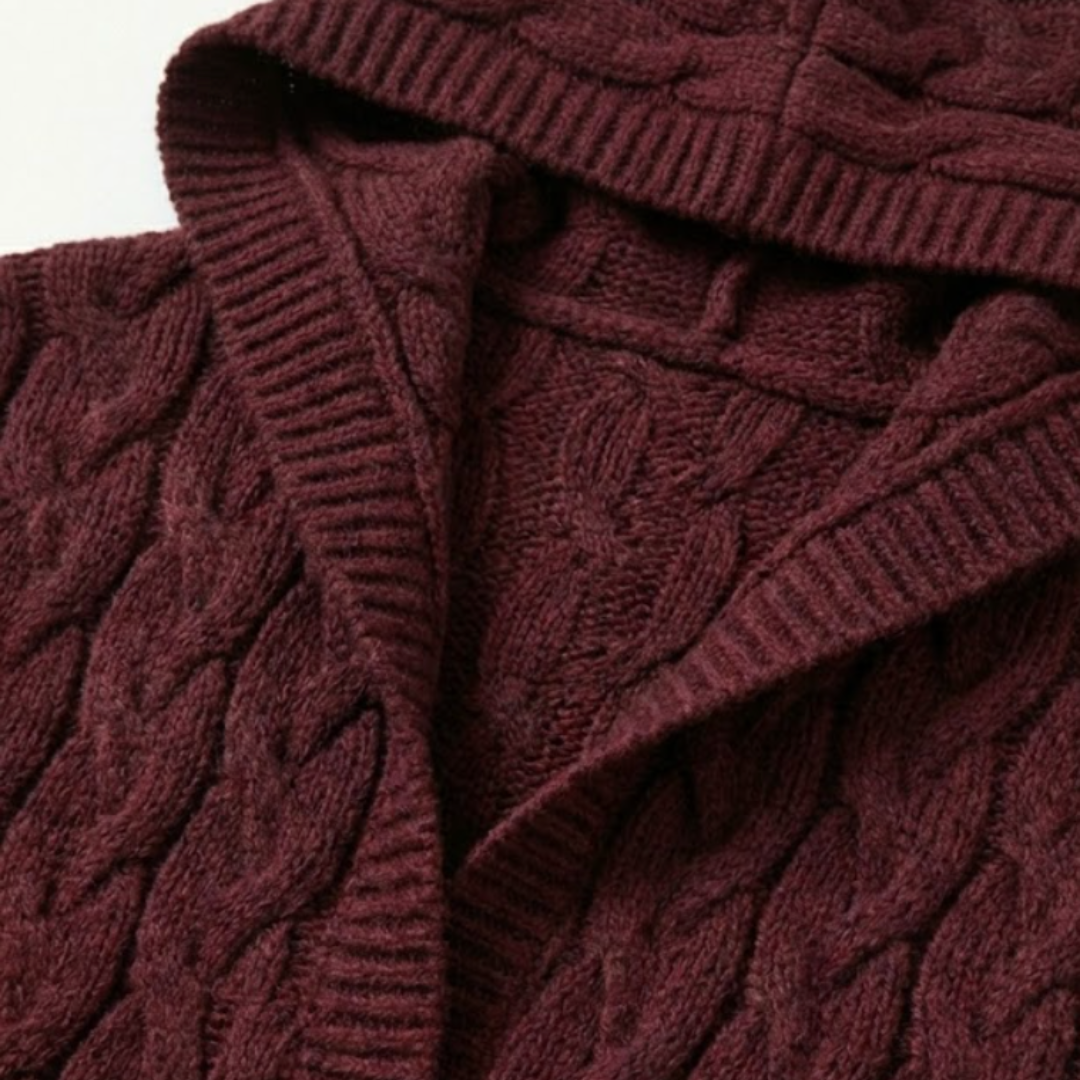 Oversized Hooded Women's Cardigan Sweater