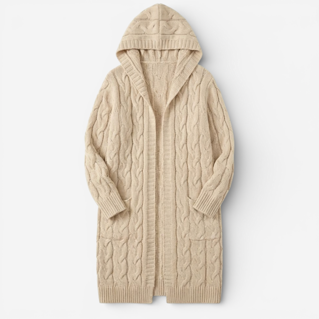 Oversized Hooded Women's Cardigan Sweater