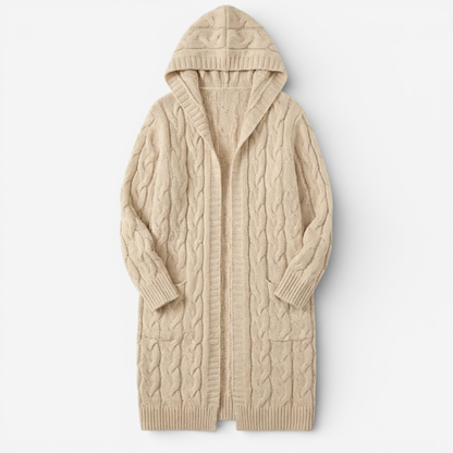 Oversized Hooded Women's Cardigan Sweater