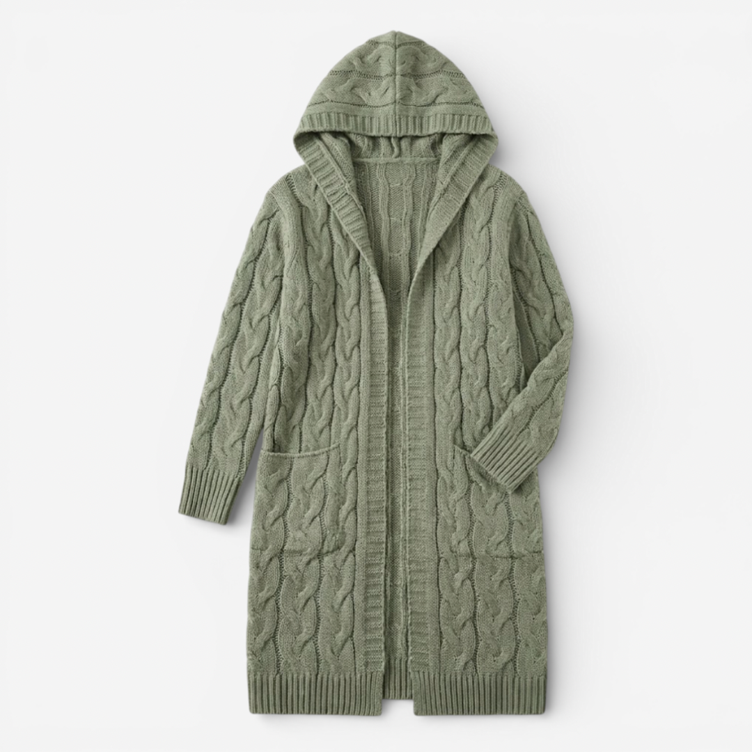 Oversized Hooded Women's Cardigan Sweater