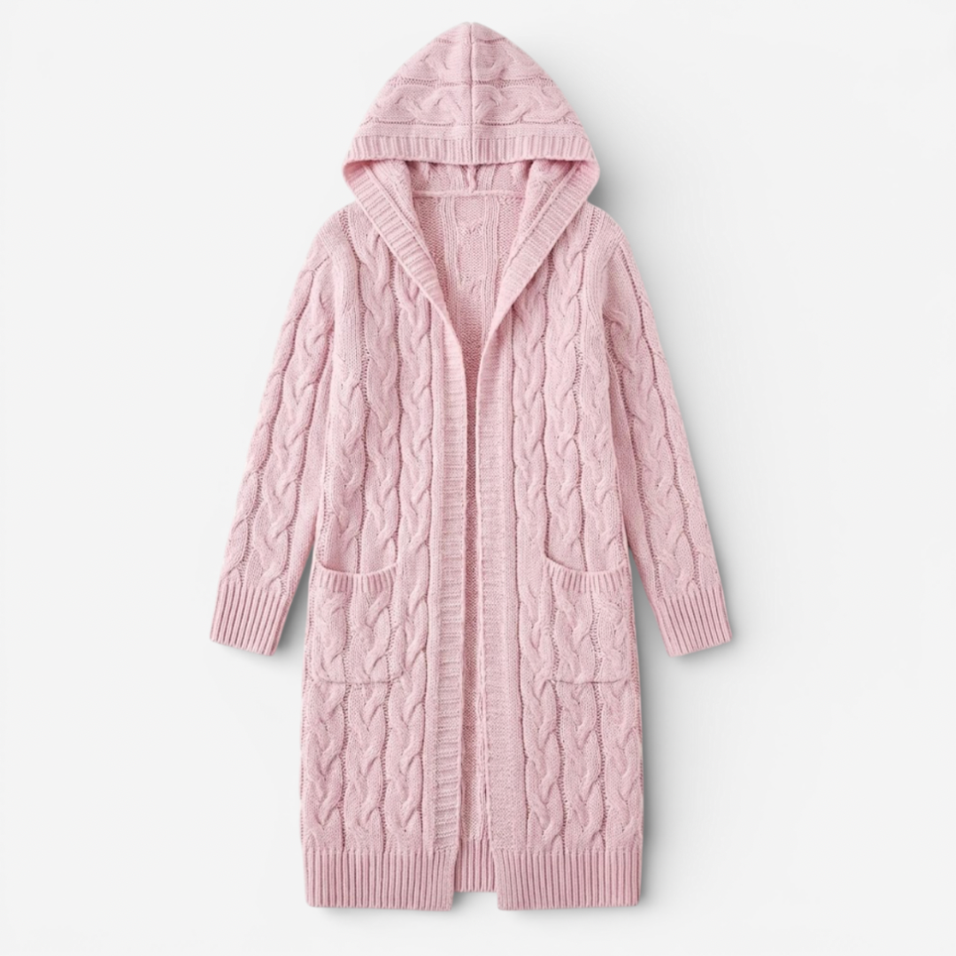 Oversized Hooded Women's Cardigan Sweater