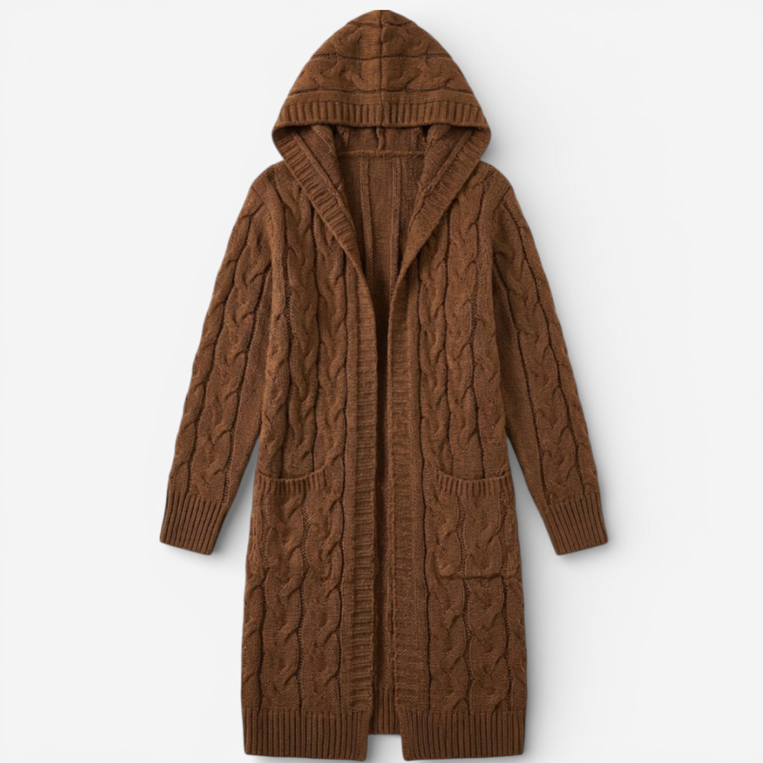 Oversized Hooded Women's Cardigan Sweater