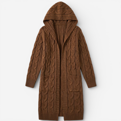 Oversized Hooded Women's Cardigan Sweater