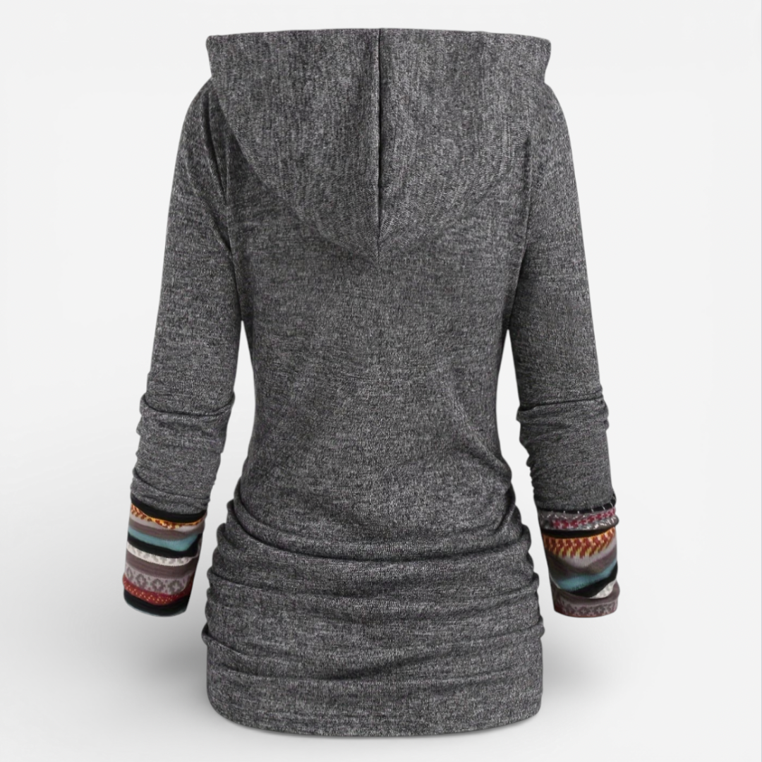 Oversized Women's Hooded Sweatshirt Top