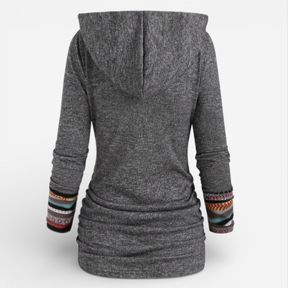 Oversized Women's Hooded Sweatshirt Top