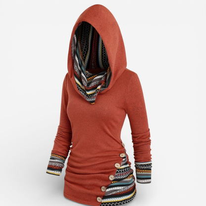 Oversized Women's Hooded Sweatshirt Top