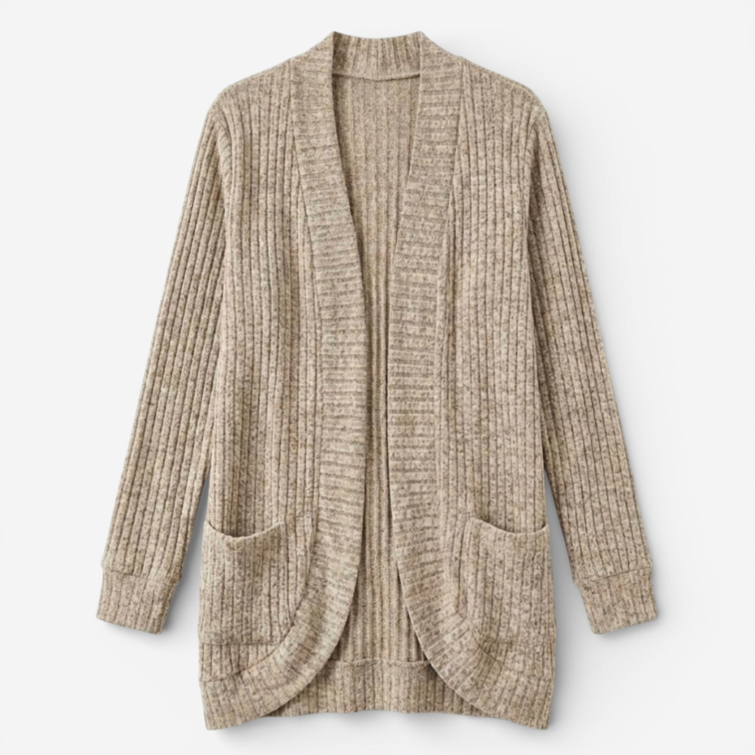 Oversized Women's Open Front Cardigan - Luxivelle
