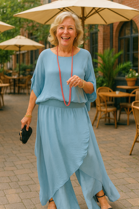 Comfortable Chic 2 Piece Maxi Set Plus Size Women's Outfit - Luxivelle