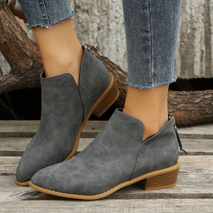 Ladies Soft Leather Ankle Boots