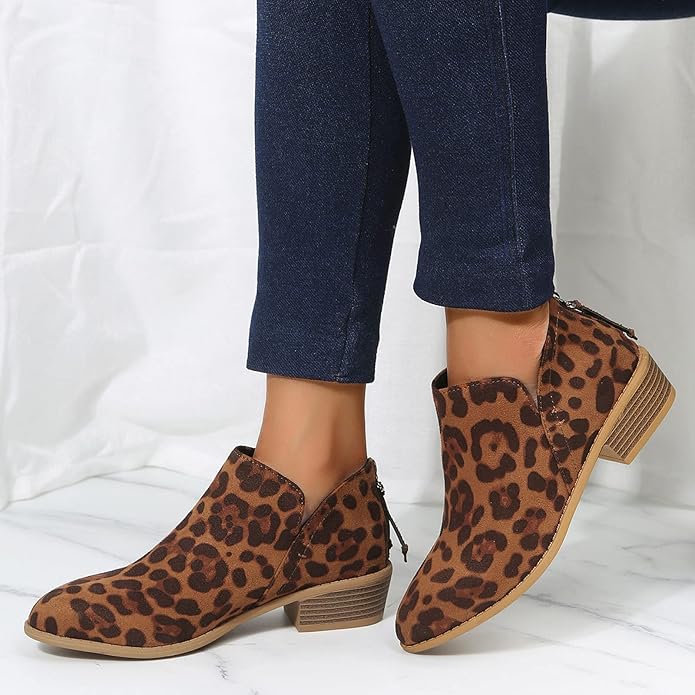 Ladies Soft Leather Ankle Boots - Luxivelle