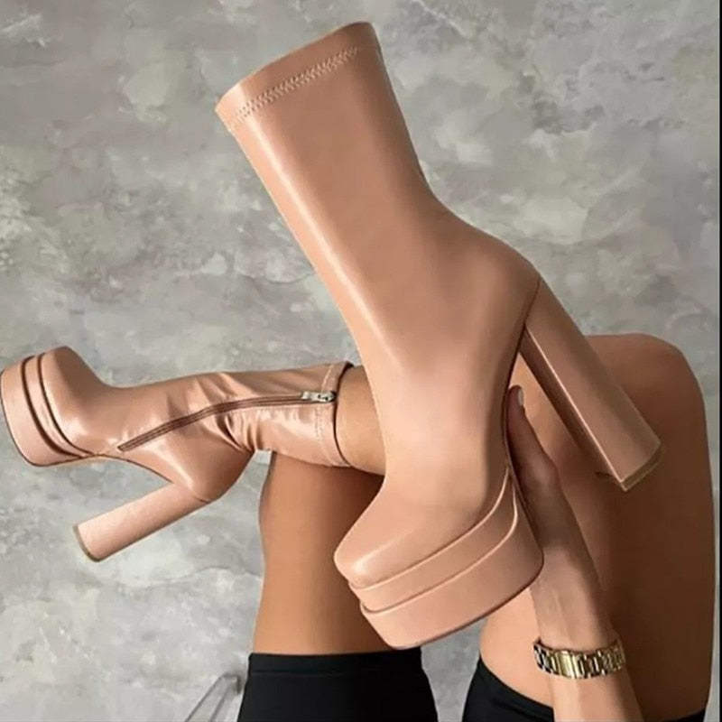 High Heel Ankle Boots for Women - Luxivelle