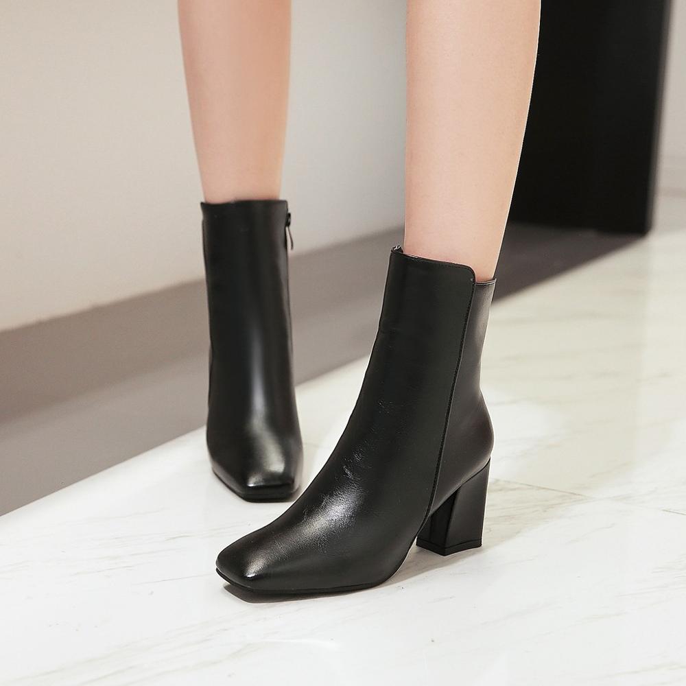 Classic Black Leather Ankle Boots