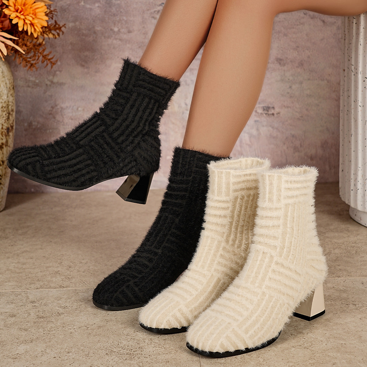Comfortable Block Heel Ankle Boots