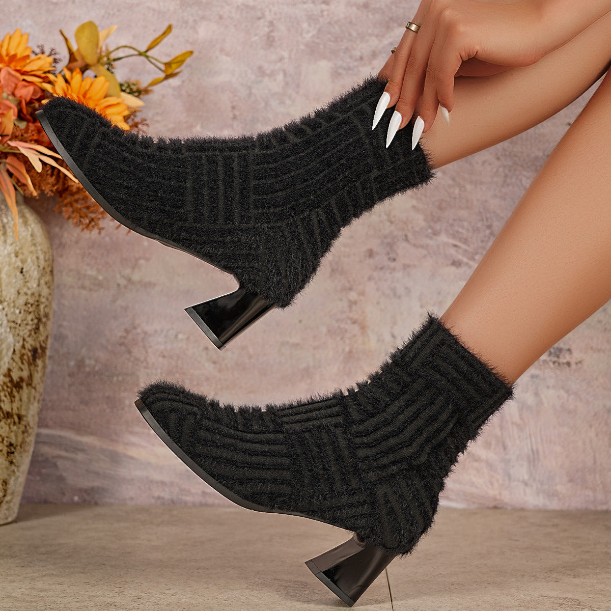 Comfortable Block Heel Ankle Boots