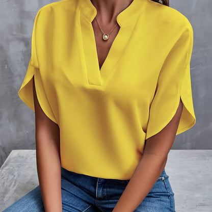 Elegant Blouse | Casual Chic Top with V-Neck and Flowing Sleeves 11