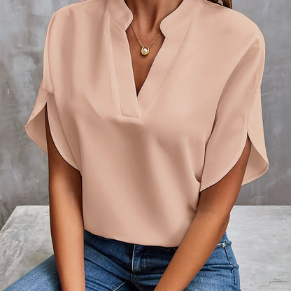 Elegant Blouse | Casual Chic Top with V-Neck and Flowing Sleeves 12