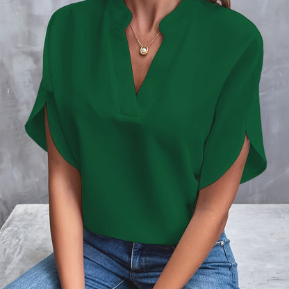 Elegant Blouse | Casual Chic Top with V-Neck and Flowing Sleeves 9