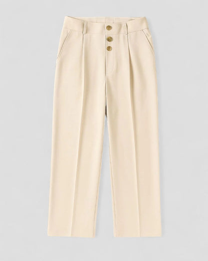 Elegant Cotton Blend Wide Leg Tailored Trousers for Men 0