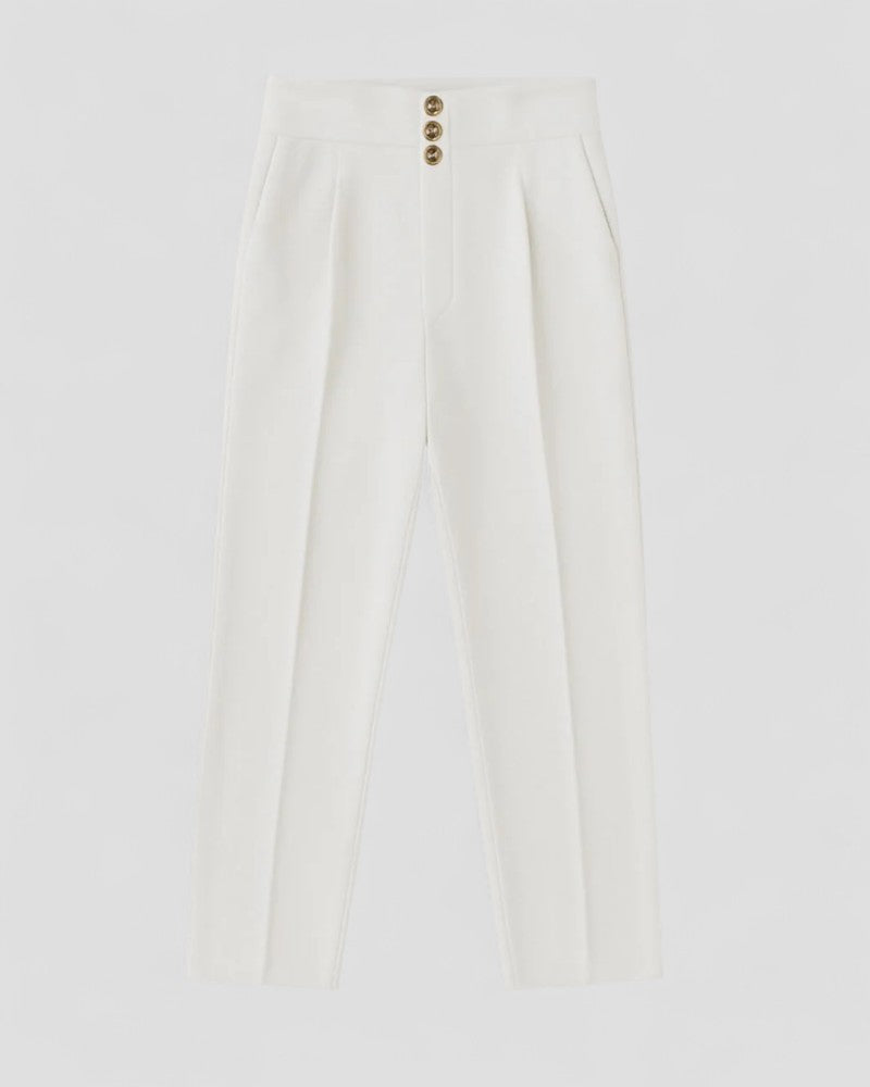 Elegant Cotton Blend Wide Leg Tailored Trousers for Men 2