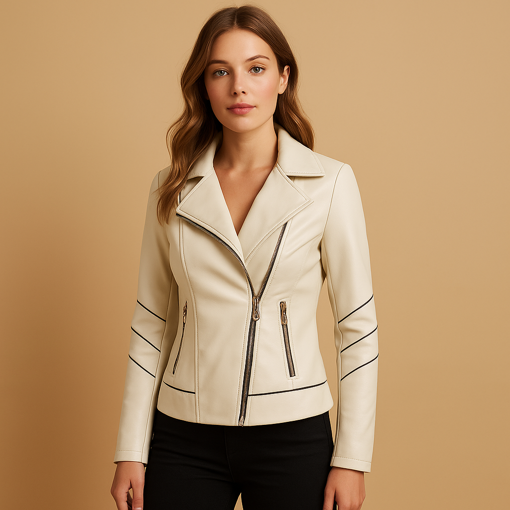 Vegan PU Leather Women's Coat