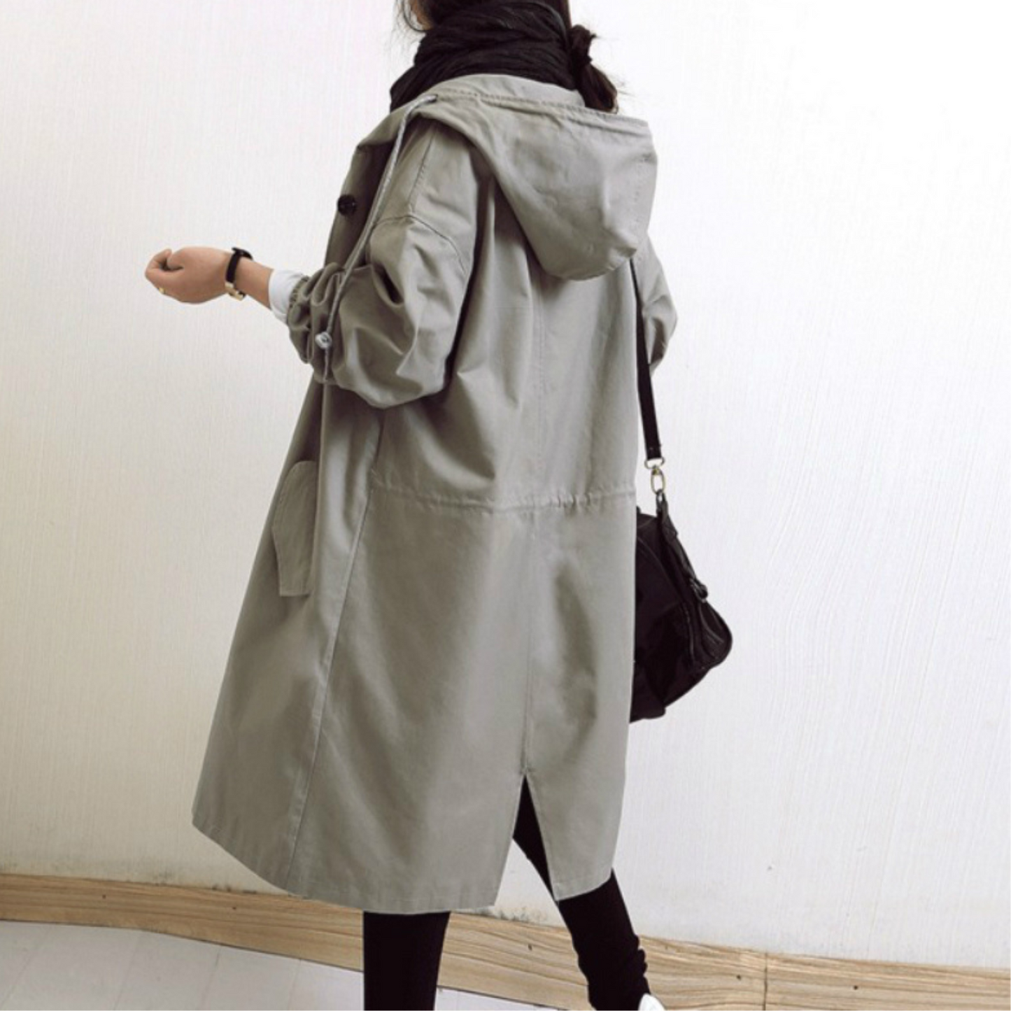Waterproof Women's Trench Coat with Hood