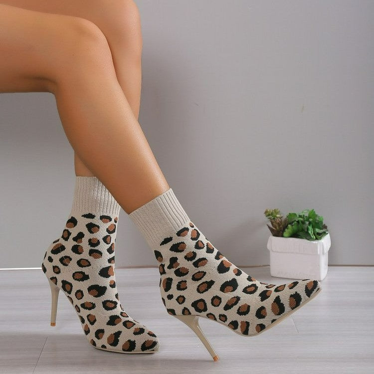 Cozy Knit Low Ankle Boots for Women