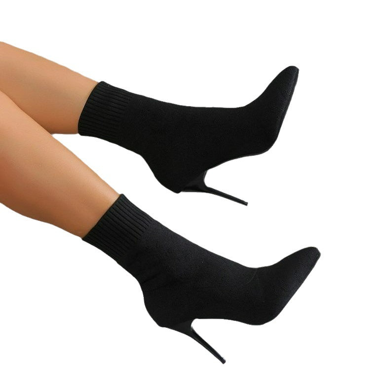 Cozy Knit Low Ankle Boots for Women