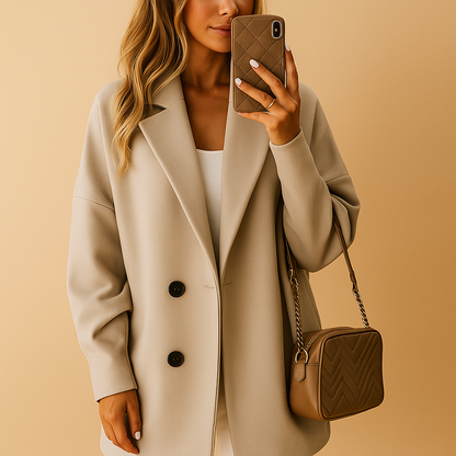 Relaxed Fit Winter Long Coat | Women's Outerwear - Luxivelle