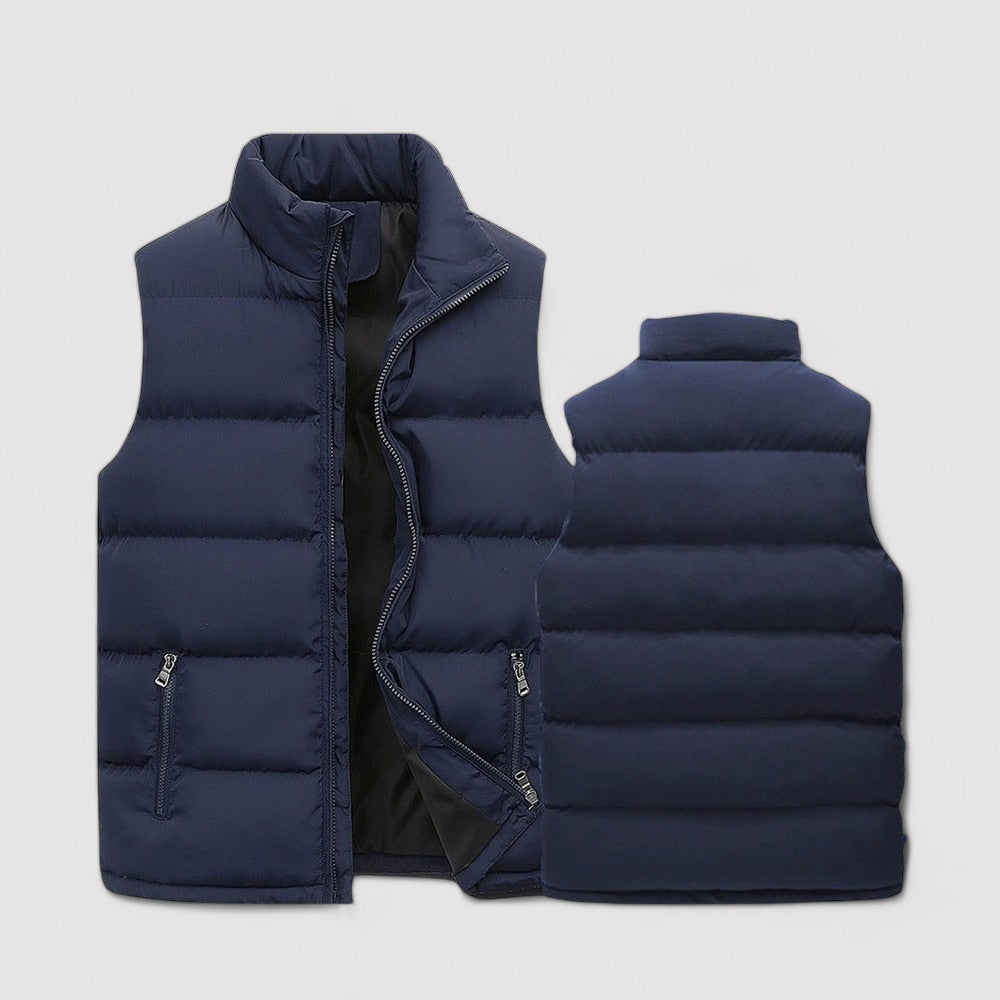 Alexander | Elegant Warm & Slim Fit Stand Collar Vest