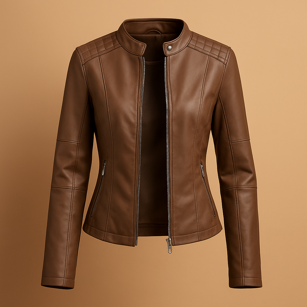 Chic Faux Leather Women's Coat
