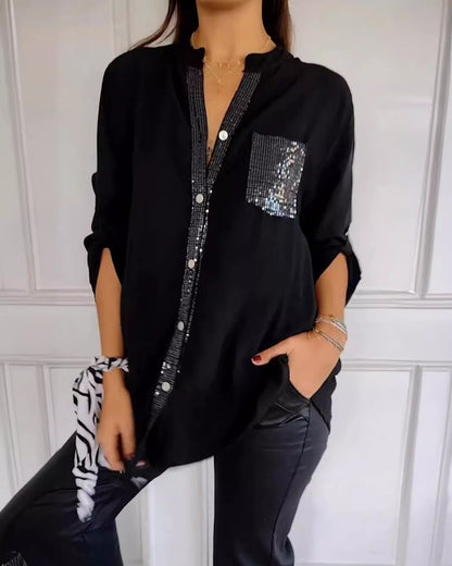 Glamorous Sparkle Women's Top - Luxivelle