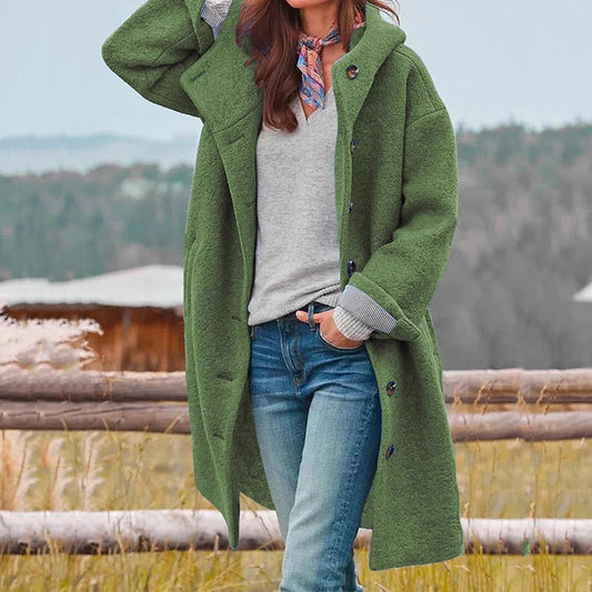 Warm Women's Fleece Parka Coat - Luxivelle
