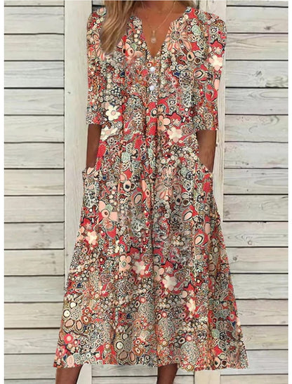 Elegant V-Neck Dress for Any Occasion - Luxivelle