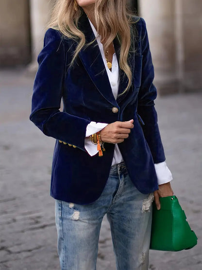 Luxurious Black Velvet Jacket for Women