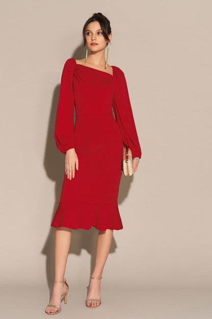 Lilian | Long Sleeve Midi Dress