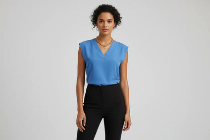 Casual Female Short Sleeve V Neck T Shirt - Luxivelle