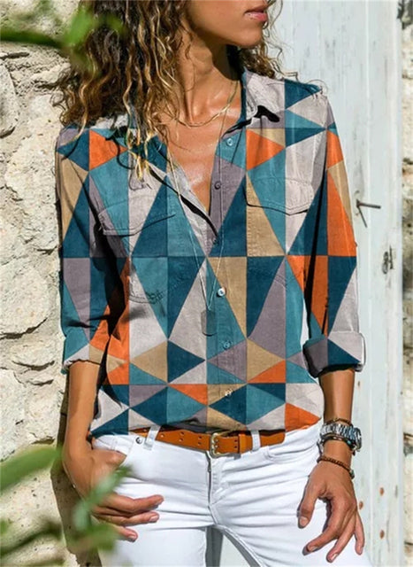 Hazel Women's Long Sleeve Blouse – Elegant Design, Comfortable Fit-2