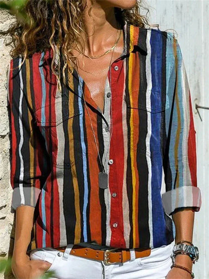 Hazel Women's Long Sleeve Blouse – Elegant Design, Comfortable Fit-3