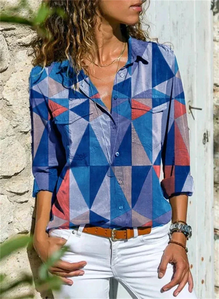Hazel Women's Long Sleeve Blouse – Elegant Design, Comfortable Fit-5