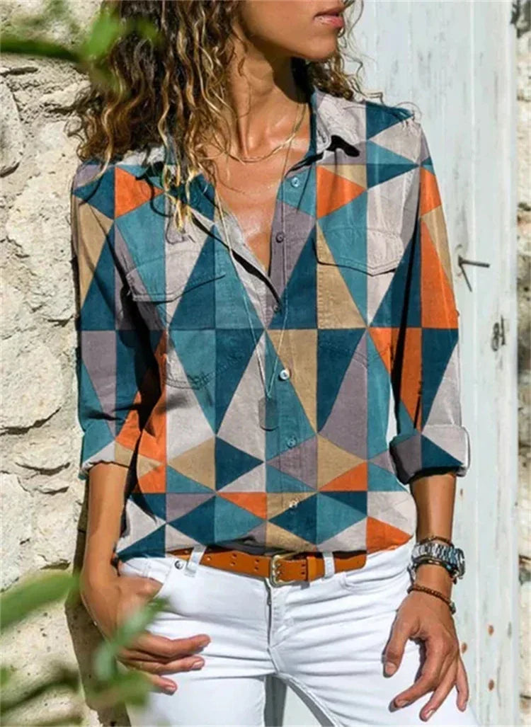 Variant image for Hazel Women's Long Sleeve Blouse – Elegant Design, Comfortable Fit-8