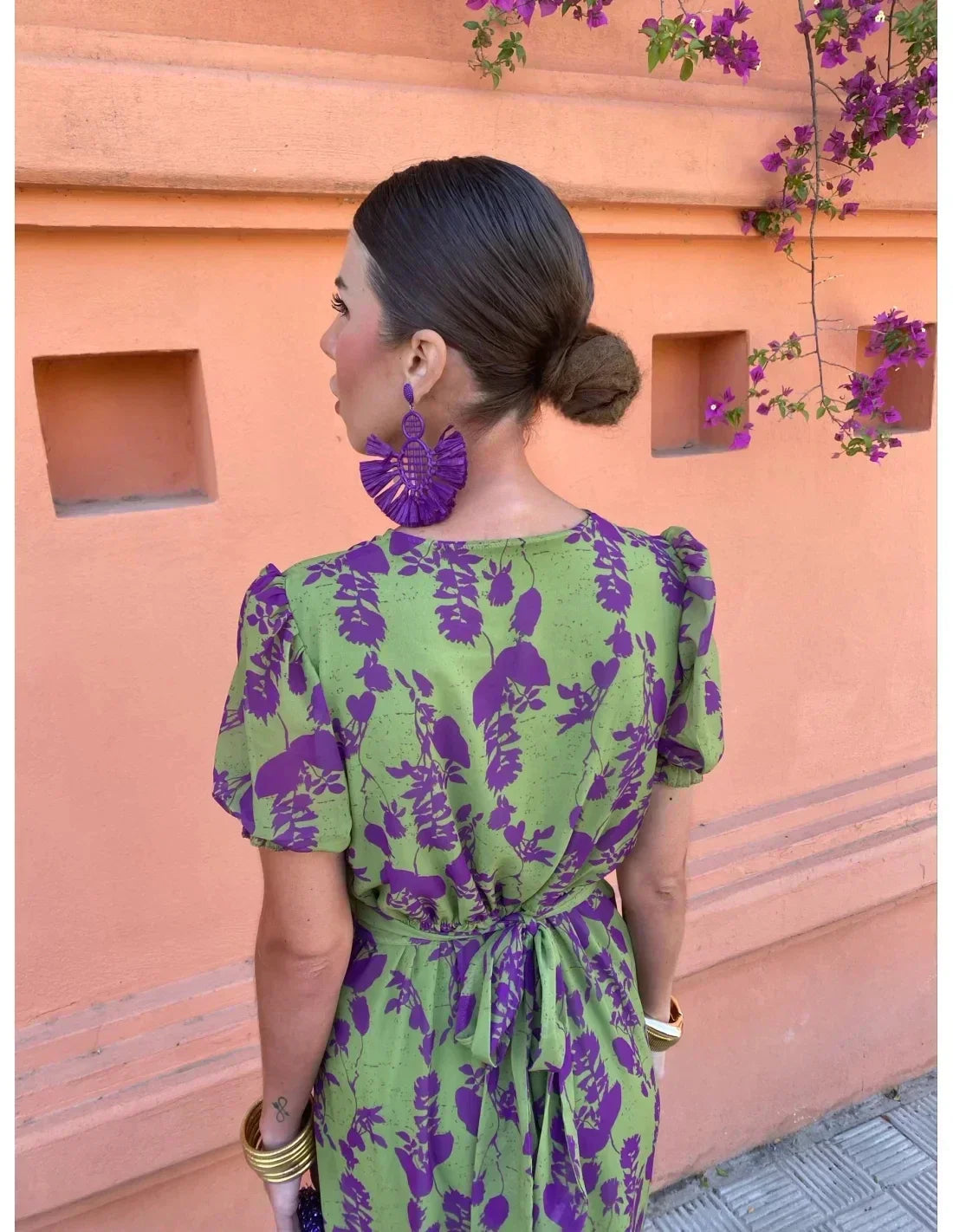 Chic V-Neck Floral Maxi Dress