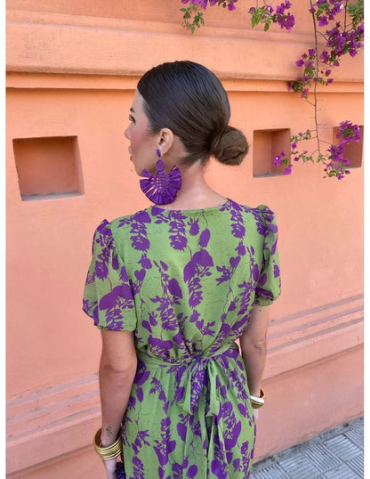 Chic V-Neck Floral Maxi Dress