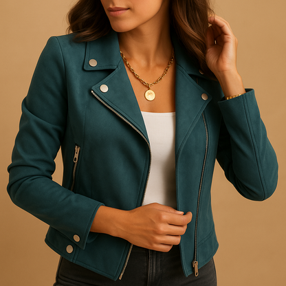 Slim Fit Women's Zip Up Coat - Luxivelle