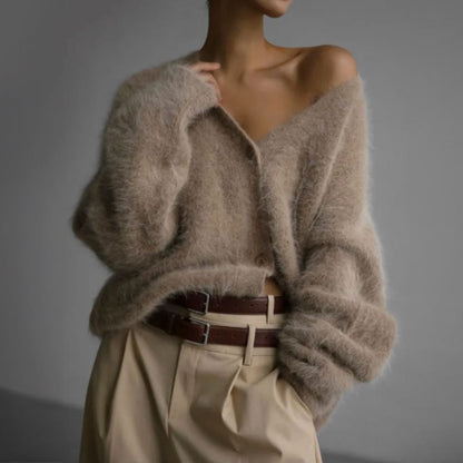 Soft Faux Fur Ladies Cardigan