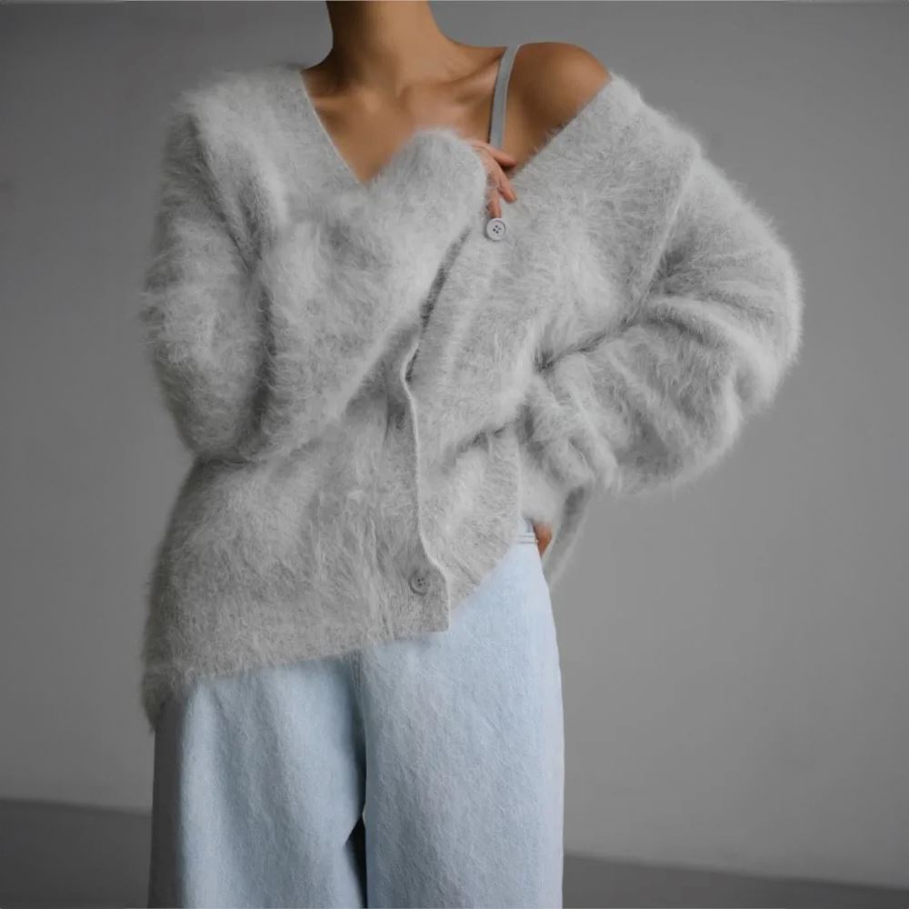 Soft Faux Fur Ladies Cardigan
