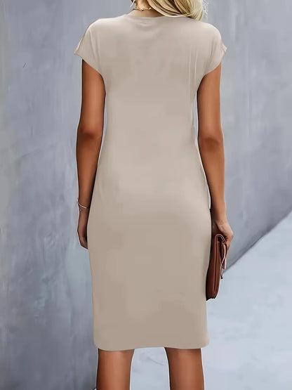 Elegant Women's Knee Length Bodycon Dress