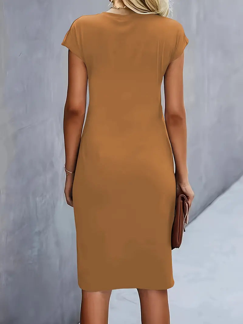 Elegant Women's Knee Length Bodycon Dress