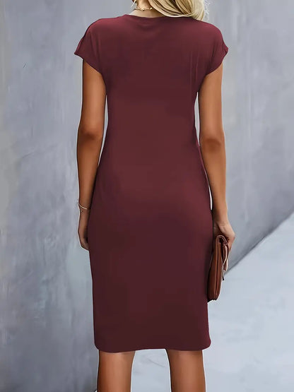 Elegant Women's Knee Length Bodycon Dress
