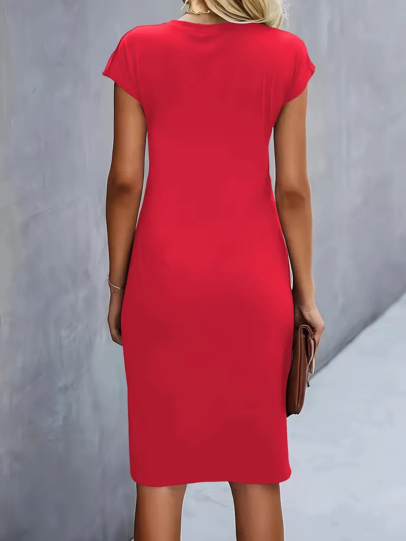 Elegant Women's Knee Length Bodycon Dress