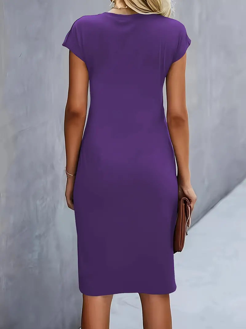 Elegant Women's Knee Length Bodycon Dress